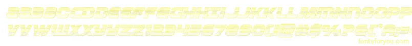 Ozdachromeital Font – Yellow Fonts on White Background