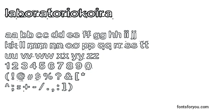 Schriftart Laboratoriokoira – Alphabet, Zahlen, spezielle Symbole