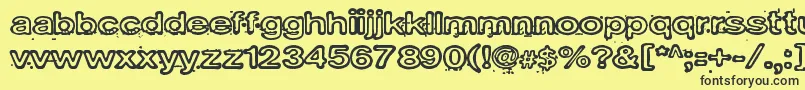 Laboratoriokoira Font – Black Fonts on Yellow Background