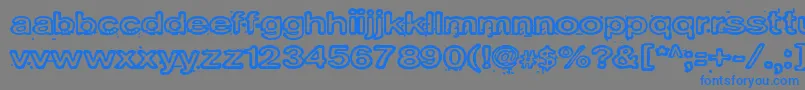 Laboratoriokoira Font – Blue Fonts on Gray Background