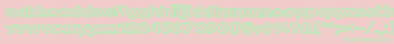 Laboratoriokoira Font – Green Fonts on Pink Background