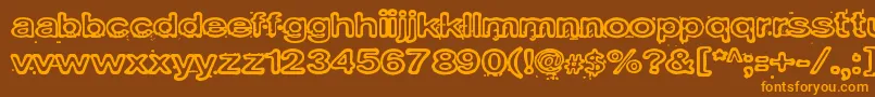 Laboratoriokoira Font – Orange Fonts on Brown Background