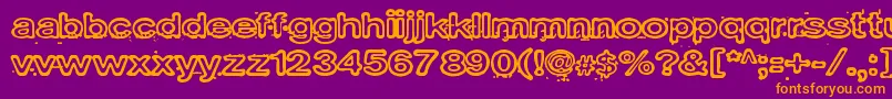 Laboratoriokoira Font – Orange Fonts on Purple Background