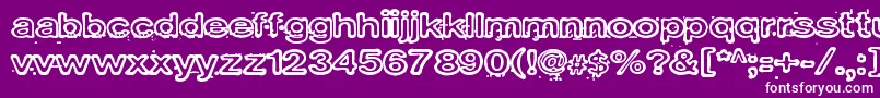 Laboratoriokoira Font – White Fonts on Purple Background