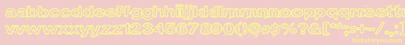 Laboratoriokoira Font – Yellow Fonts on Pink Background