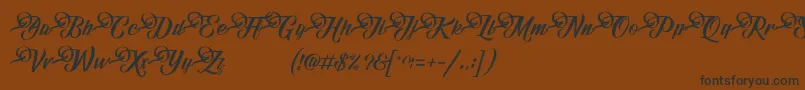 Шрифт FundamentalDemo – чёрные шрифты на коричневом фоне