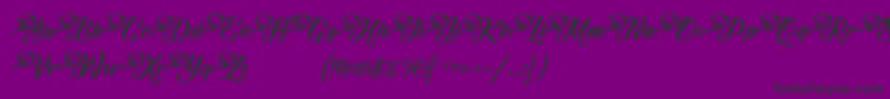 FundamentalDemo-fontti – mustat fontit violetilla taustalla