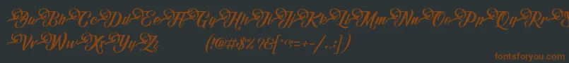 FundamentalDemo-fontti – ruskeat fontit mustalla taustalla