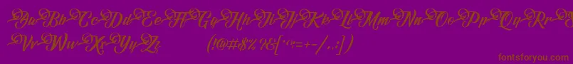 FundamentalDemo Font – Brown Fonts on Purple Background