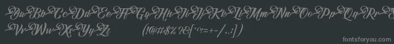 フォントFundamentalDemo – 黒い背景に灰色の文字