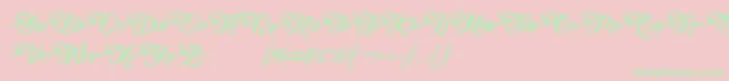 FundamentalDemo-Schriftart – Grüne Schriften auf rosa Hintergrund