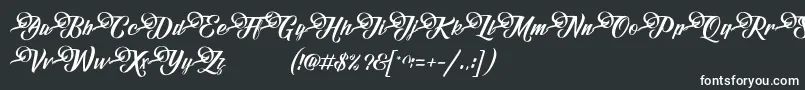 フォントFundamentalDemo – 黒い背景に白い文字