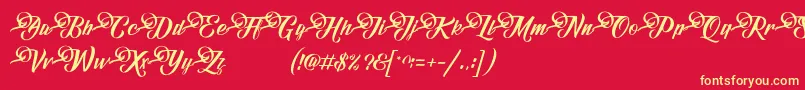 FundamentalDemo Font – Yellow Fonts on Red Background