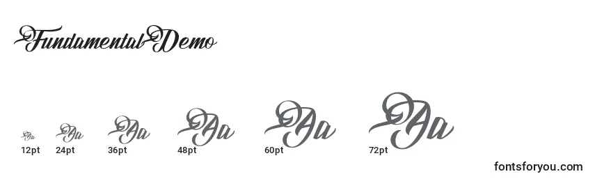 FundamentalDemo Font Sizes