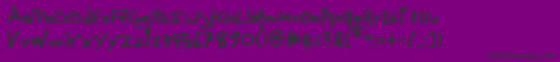 Spacecow Font – Black Fonts on Purple Background