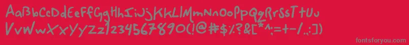 Spacecow Font – Gray Fonts on Red Background