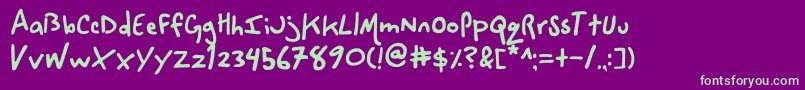Spacecow Font – Green Fonts on Purple Background