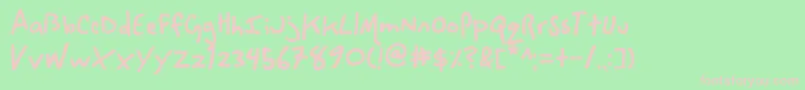 Spacecow Font – Pink Fonts on Green Background