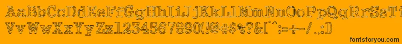 NeoWriter Font – Black Fonts on Orange Background