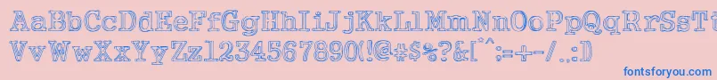 NeoWriter Font – Blue Fonts on Pink Background