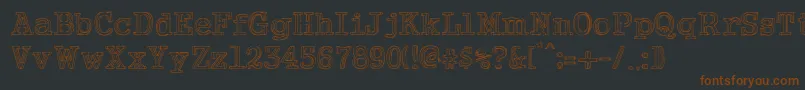 Fonte NeoWriter – fontes marrons em um fundo preto
