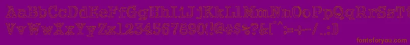 NeoWriter-Schriftart – Braune Schriften auf violettem Hintergrund