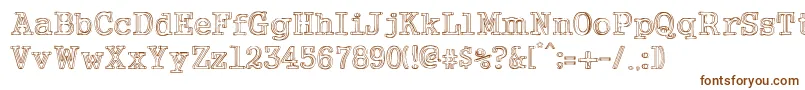 Шрифт NeoWriter – коричневые шрифты на белом фоне