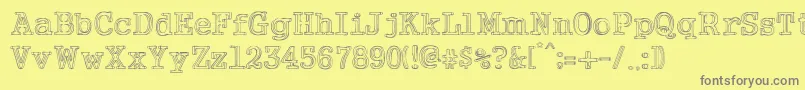 NeoWriter Font – Gray Fonts on Yellow Background