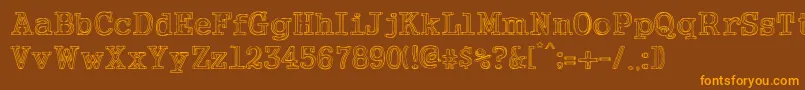 NeoWriter Font – Orange Fonts on Brown Background