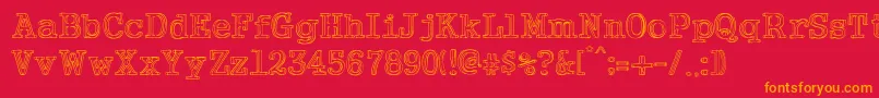 NeoWriter Font – Orange Fonts on Red Background