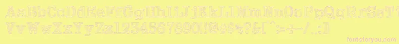 フォントNeoWriter – ピンクのフォント、黄色の背景