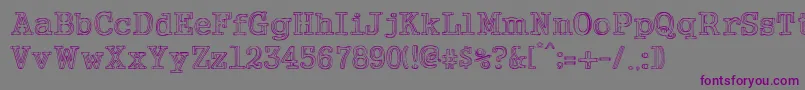 NeoWriter-fontti – violetit fontit harmaalla taustalla