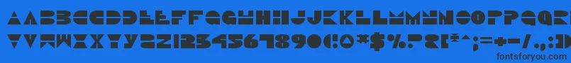 Discoduckv2 Font – Black Fonts on Blue Background