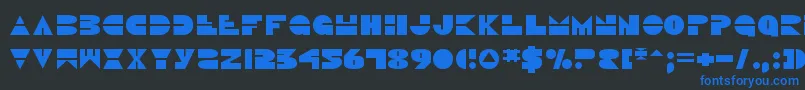 Discoduckv2 Font – Blue Fonts on Black Background