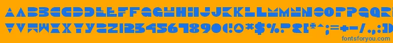 Discoduckv2 Font – Blue Fonts on Orange Background