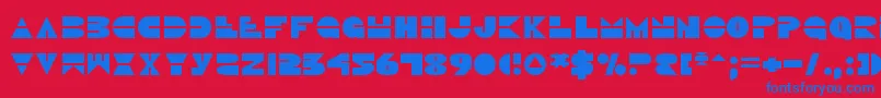 Discoduckv2 Font – Blue Fonts on Red Background