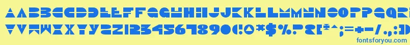 Discoduckv2 Font – Blue Fonts on Yellow Background