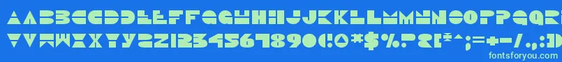 Discoduckv2 Font – Green Fonts on Blue Background