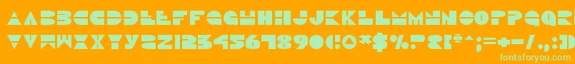 Шрифт Discoduckv2 – зелёные шрифты на оранжевом фоне