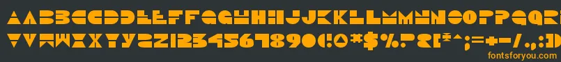 Discoduckv2-Schriftart – Orangefarbene Schriften auf schwarzem Hintergrund