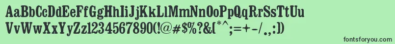 Dosmilcatorce Font – Black Fonts on Green Background