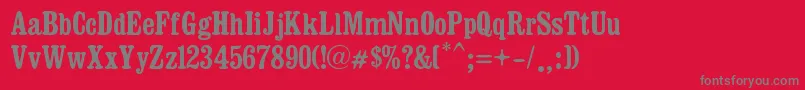 Dosmilcatorce Font – Gray Fonts on Red Background