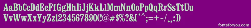 Dosmilcatorce Font – Green Fonts on Purple Background