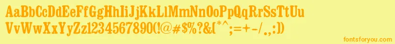 More about Dosmilcatorce Font Dosmilcatorce Font – Orange Fonts on Yellow Background