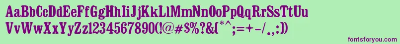 Dosmilcatorce Font – Purple Fonts on Green Background