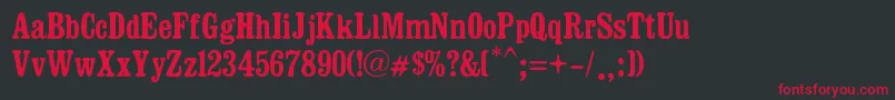 Dosmilcatorce Font – Red Fonts on Black Background