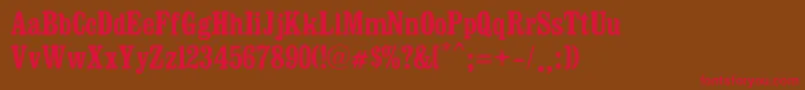 Dosmilcatorce Font – Red Fonts on Brown Background