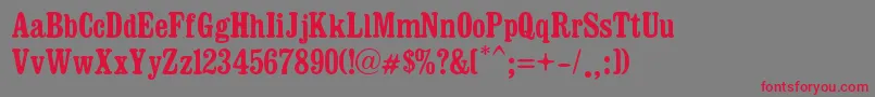 Dosmilcatorce Font – Red Fonts on Gray Background