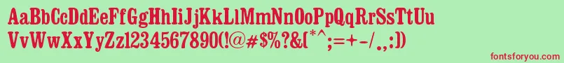 Dosmilcatorce Font – Red Fonts on Green Background