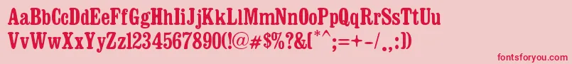 Dosmilcatorce Font – Red Fonts on Pink Background